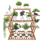 Large Wood Plant Stand Garden Shelves Flower Display Rack for Indoor Outdoor
