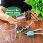 New 5PCS Round Seed Starter Tray Transparent Planter Nursery Pots With Drainage Hole For Orchid Plants Flowers Garden Tools