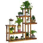 【Lifeideas】Rustic Large Multi-Tiered Wooden Plant Stand