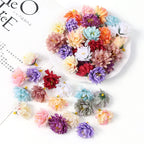 10/20/50Pcs Artificial Rose Mini Silk Flower Heads Simulated Flower Home Room Decoration DIY Wreath Accessories Wedding Decor