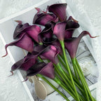 5PCS Artificial Flowers Calla Lily Faux PU Fake Flowers for Weddings Photography Props DIY Bridal Bouquets Home Room Party Decor