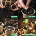 2025 Biodegradable Transplanter Pulp Paper Flower Plant Peat Pots Transplant Seedlings Pots Seed Germination Tray