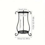 1 Pack, Elegant Double-Layered Metal Flower Rack Stand - Multi-Layer Floor Standing Plant Display with Modern European Style for