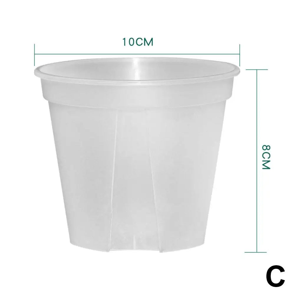 Thickened New Transparent Green Mountain Pot Root Control Pot Rose Green Rose Plastic Flower Pot Gallon Round