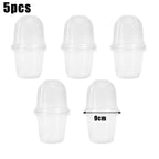 5Pcs Seedling Nursery Pots Transparent Pastic Flower Plant Seed Stater Cup with Cover Garden Mini Flowerpot Humidity Dome