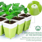 12 Gird Silicone Plants Nursery Pots Breathable Growing Pot with Drain Holes Design for Flower Vegetable Planting