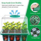 Timing Dimming Seedling Pots with Lights 12 Holes Thickened High Cover with Lights Seedling Pots Seedling Box Fill Light