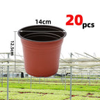 20pcs Plastic Flowerpots Simple Nursery Seedling Pot Flowers Seed Breeding Planters Container Box Garden Supplies Tool