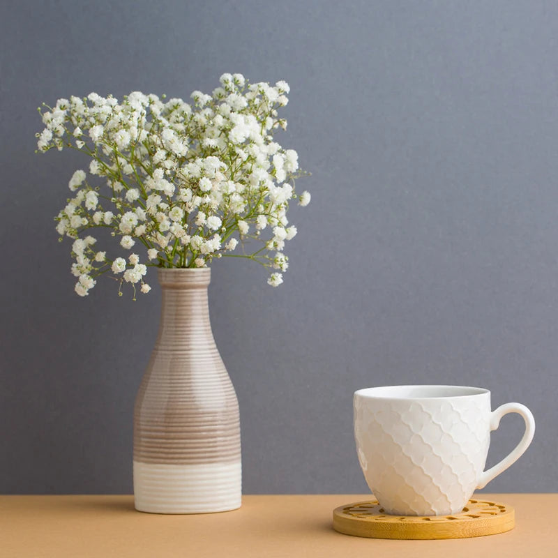 90Heads 52cm White Artificial Flowers Wedding DIY Bouquet Decoration Arrangement Plastic Babies Breath Fake Flower Home Decor