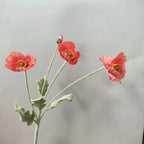 Artificial Flowers Fake Poppy Silk Flowers Long Stem Housewarming Garden Table Wedding DIY Party Wedding Bridal Bouquet Decor