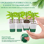 12 Gird Silicone Plants Nursery Pots Breathable Growing Pot with Drain Holes Design for Flower Vegetable Planting