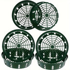 6 pieces of durable thickened garden plastic hydroponic plant pots - green circular basket liner, self-watering
