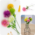 10PCS Mixed Artificial Dandelion Flowers Plastic Fake Flower Bouquet for Wedding Table Arrangement DIY Home Party Decoration