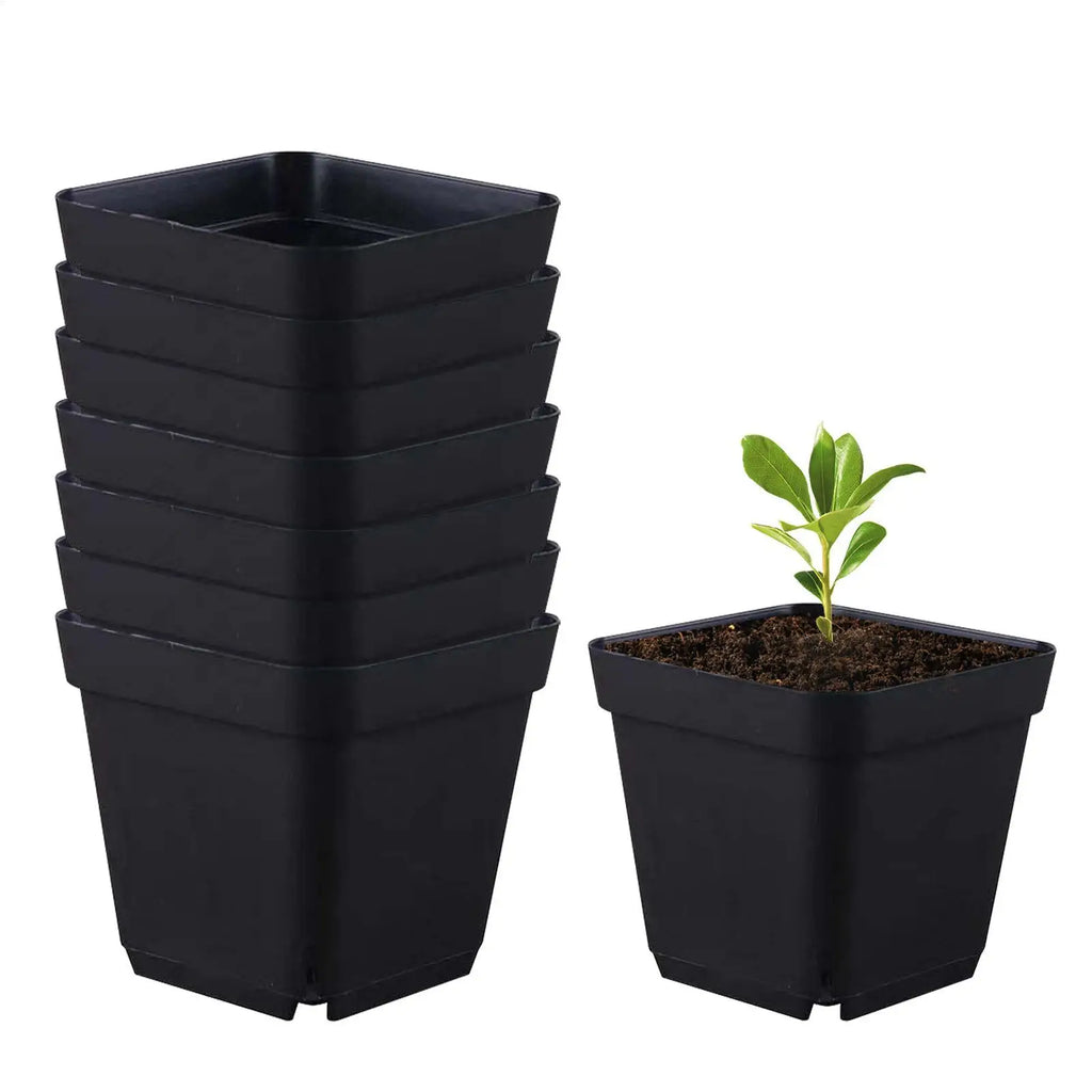 Seedling Pots 100pcs Seeding Nursery Pot Soft Plant Nursery Pots Flowerpot Plastic Grow Box Home Garden Planting Accessories