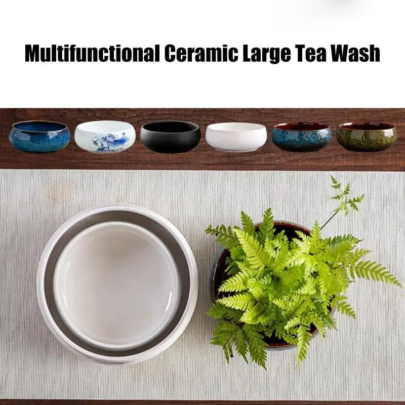 55KF Large Ceramic Plant Pot Water Plant Bowl Indoor and Outdoor Use Perfect for Hydroponic Cultivation Decorative Planting