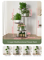 Plant Stand and Flower Stand Storage Shelf 4/5/6 Tier Flower Shelf Planter Rack Storage Organizer Display Indoor Garden Balcony