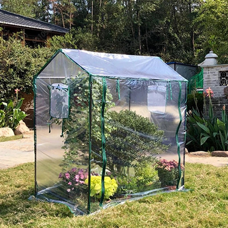 Portable Winter Greenhouse With Frost Proof Cover And Windproof Design For Balcony Plant Shelf Outdoor Garden Use With Rain