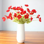 Artificial Flowers Fake Poppy Silk Flowers Long Stem Housewarming Garden Table Wedding DIY Party Wedding Bridal Bouquet Decor