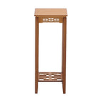 【Breeins】2-Tier Bamboo Plant Stand Classic Chinese Style Flower Stand Home Office Decoration Freestanding
