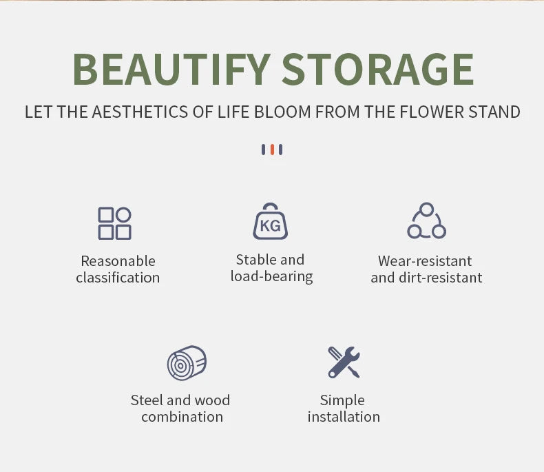 Plant Stand Stand For Flowers Wooden Shelf 5/6/8Layers Display Stand Storage Shelf Pot Rack Organizer Home Garden Decoration