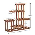 Multi Tier Solid Pine Wood Plant Stand Holder Indoor Outdoor Flower Pot Succulent Rack Display Storage Shelf