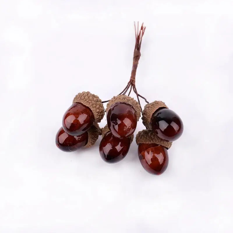 Pine Cones Artificial Flower Bouquets Autumn Decoration Realistic Pine Nut Berry Home Decor Perfect for Wedding Christmas Decor