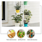 Wooden multi-layer flower pot rack, potted plant display rack, multi-functional storage rack