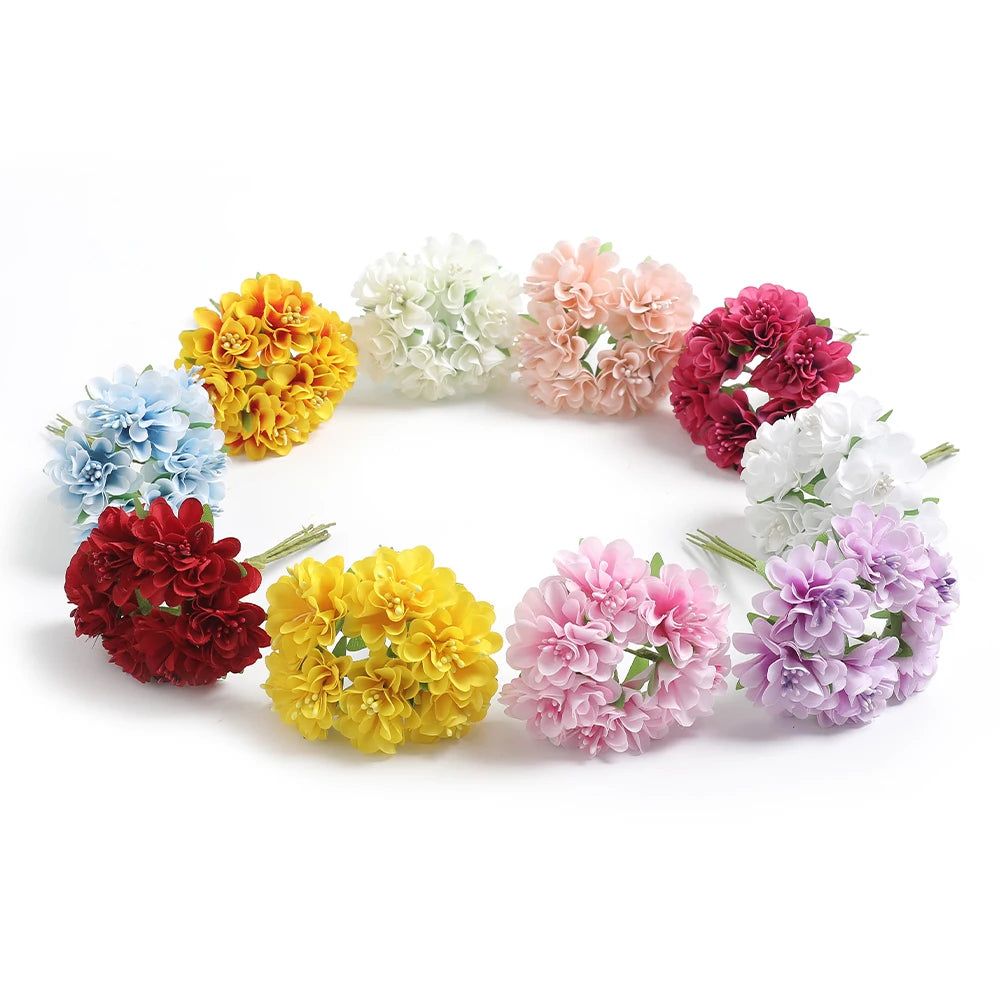 1/2Pcs Artificial Flowers Carnation 11CM Fake Flower For Home Decor Wedding Decoration Bride Craft Gifts Wreath Accessories