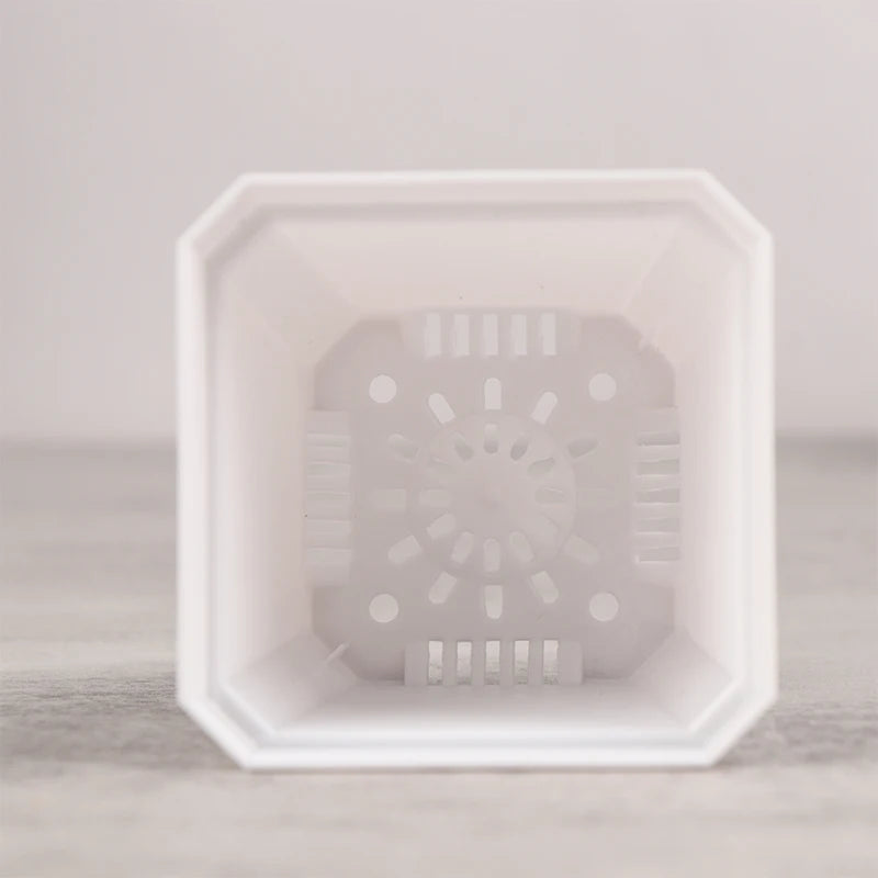 5Pcs Square Small Flower Pot Nursery Pot With Humidity Dome Transparent Gardening Pot Square Flower Starting Pots