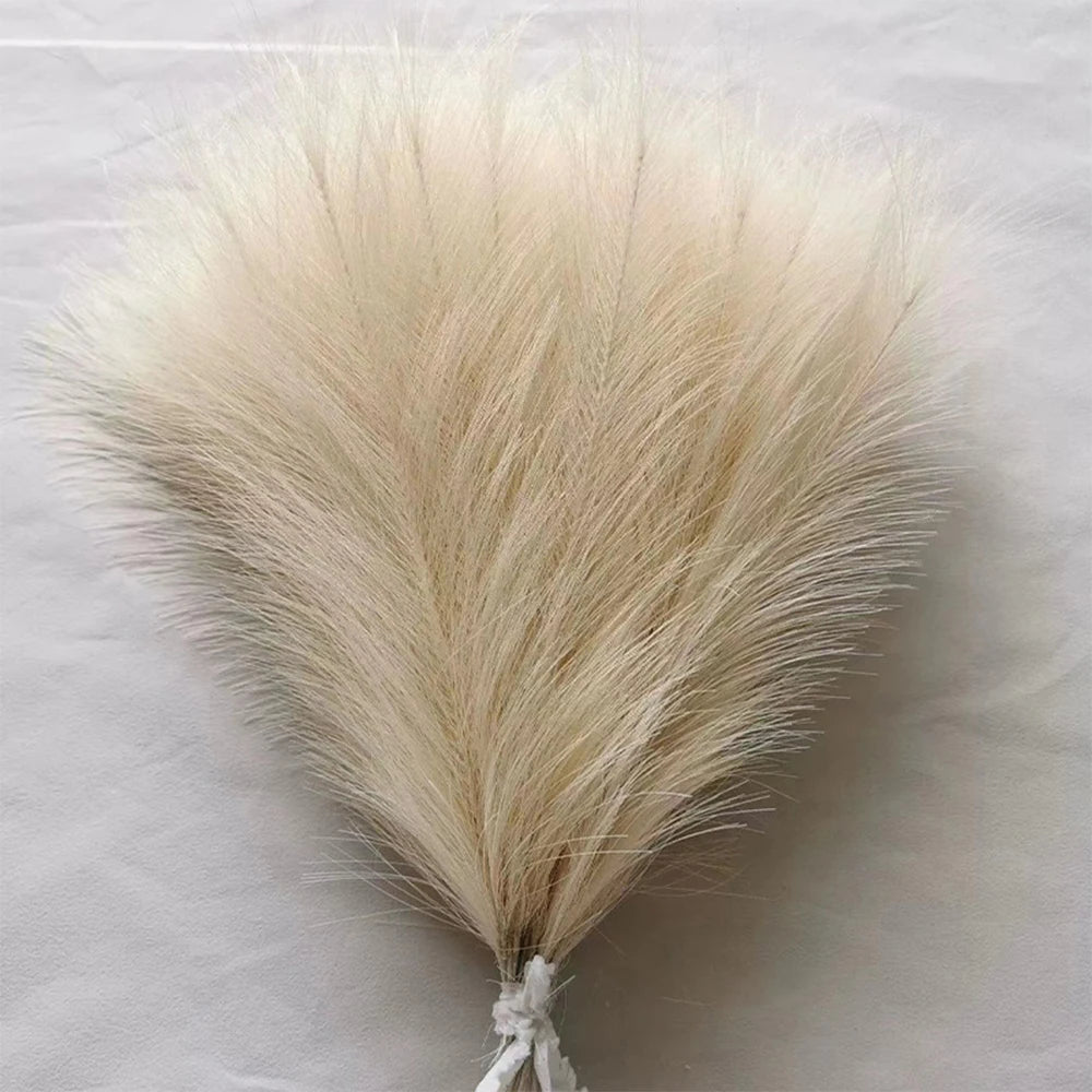 5/10/20PCS Fluffy Pampas Grass Boho Decor Artificial Flower Fake Plant Reed Simulated Party Wedding Home Decoration 42CM