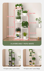 Plant Stand Stand For Flowers Wooden Shelf 5/6/8Layers Display Stand Storage Shelf Pot Rack Organizer Home Garden Decoration