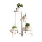 Metal Potted Plant Stand Foldable Multi-Tier Flower Shelf With Detachable Trays Display Rack For Corner Porch Garden Balcony