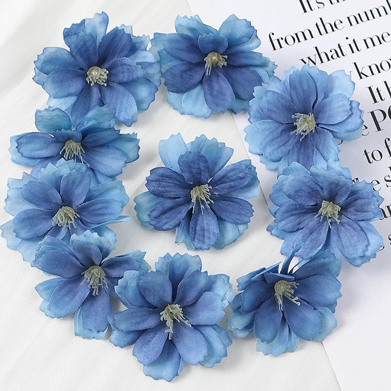 10/20/50Pcs Artificial Flowers Rose Head For Home Decor Fake Flower DIY Craft Wreath Accessories For Marriage Wedding Decoration