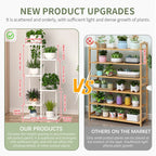 Plant Stand Stand For Flowers Wooden Shelf 5/6/8Layers Display Stand Storage Shelf Pot Rack Organizer Home Garden Decoration