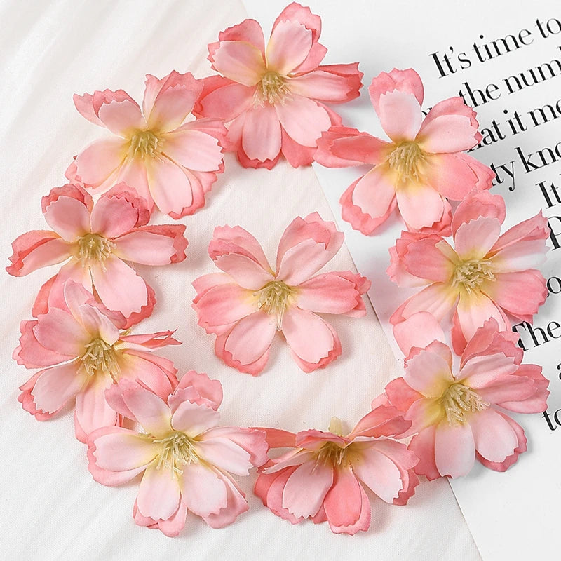 10/20/50Pcs Artificial Flowers Rose Head For Home Decor Fake Flower DIY Craft Wreath Accessories For Marriage Wedding Decoration