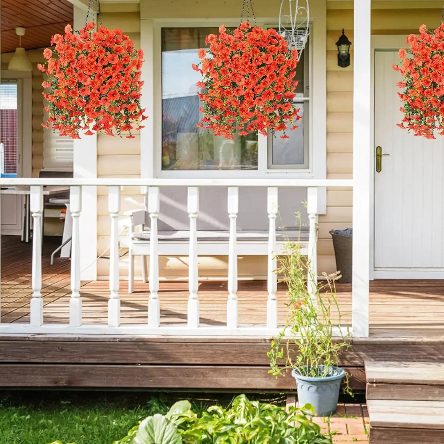 Artificial Flower New Artificial Hanging Flowers and Plants Easter Decoration 2025 UV-resistant and Realistic Room Decor Wedding