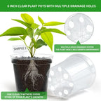 New 5PCS Round Seed Starter Tray Transparent Planter Nursery Pots With Drainage Hole For Orchid Plants Flowers Garden Tools