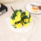 Outdoor Fall Artificial Red Azalea High Quality Flowers Bushes UV Resistant Decor Fake Flowers Home Decorations Small For Garden