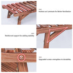 Set of 3 Wood Plant Stand,Rectangular Ladder Flower Pots Outdoor Indoor Plant Display Rack Storage for Home Garden Patio Balcony