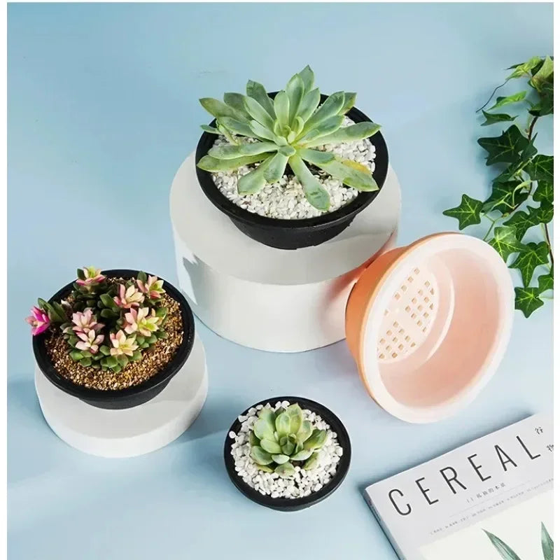 Large New Succulent Plant Pot Plastic Round Succulent Plant Pot Low Pot
