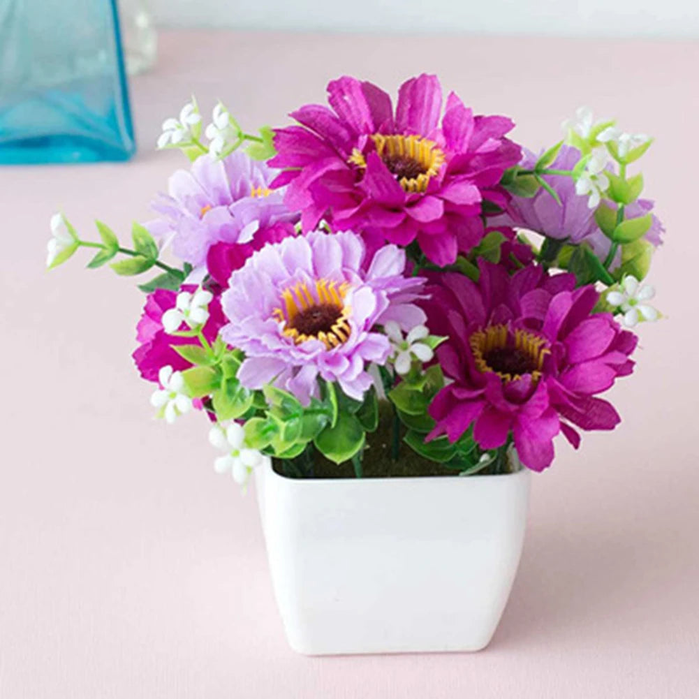 In Pot Artificial Potted Plant Garden Decoration Home Decor Room Decoration Fake Plants Outdoor Artificial Flowers