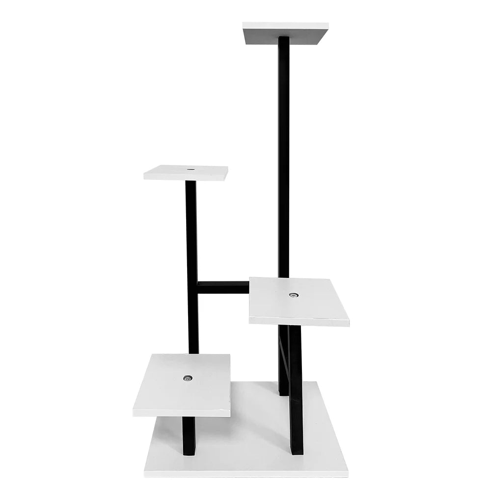 4 platform Iron Flower Stand, 4 Layers Stand Storage Shelf, Iron Art Minimalist Assembled Flower Rack, Size 84*35*24cm