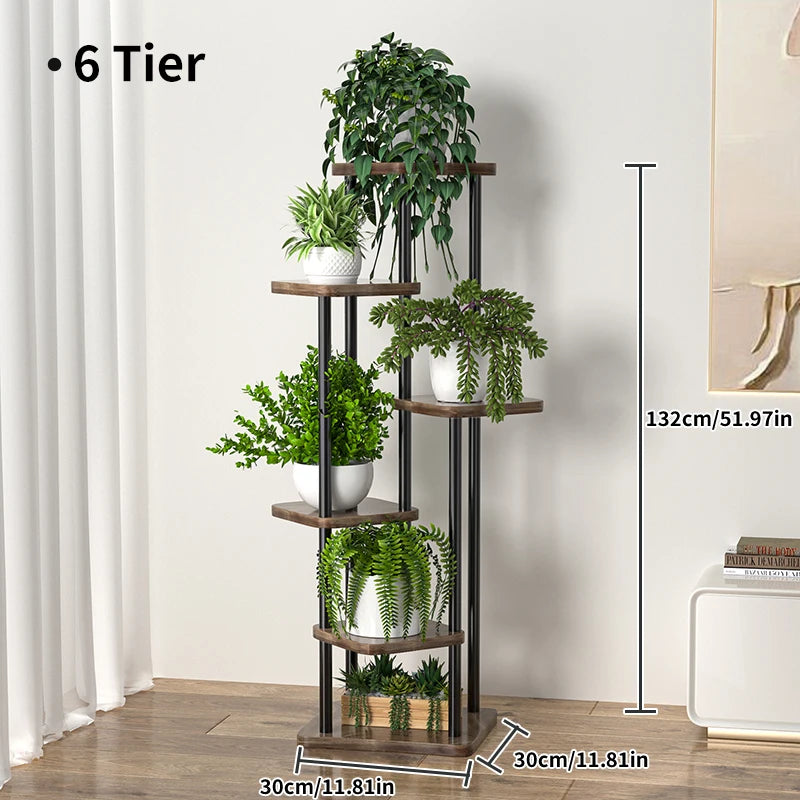 Plant Stand and Flower Stand Storage Shelf 4/5/6 Tier Flower Shelf Planter Rack Storage Organizer Display Indoor Garden Balcony