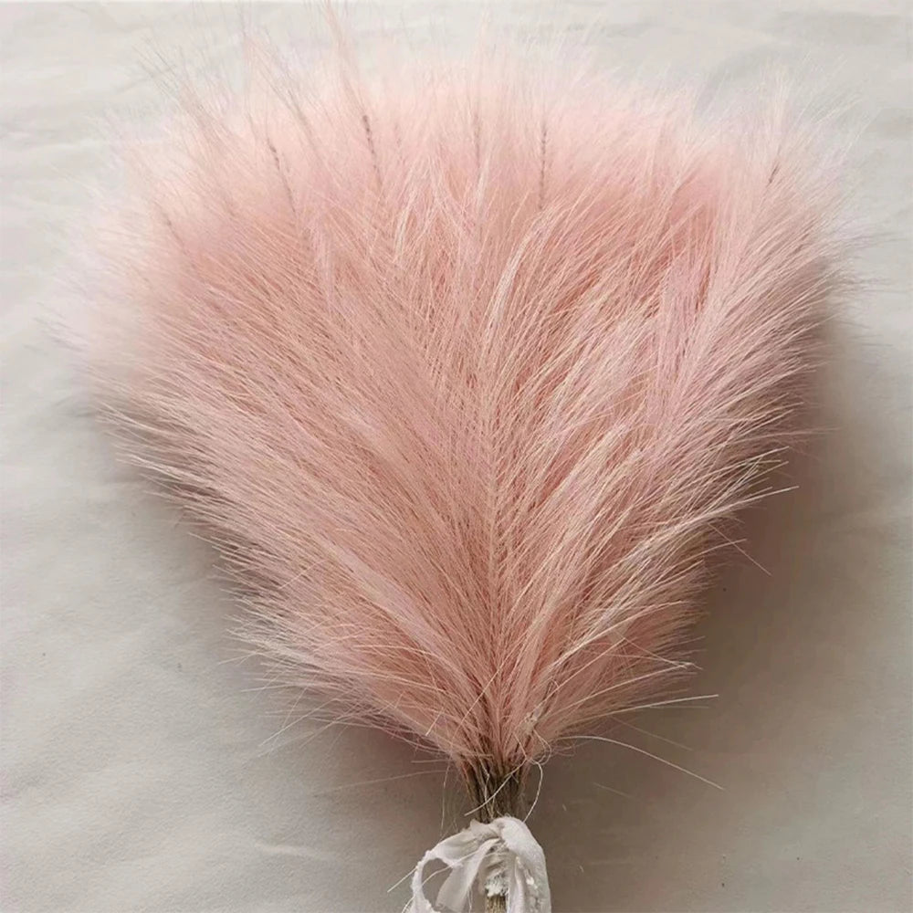 5/10/20PCS Fluffy Pampas Grass Boho Decor Artificial Flower Fake Plant Reed Simulated Party Wedding Home Decoration 42CM