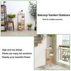 3 Tier Plant Stand Corner Bamboo Plant Shelf Rack Pot Stand Holder Indoor Plant Ladder Shelf Flower Display Rack
