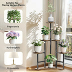 5 Tiered Corner Tall Plant Stand Shelf Floor Display Rack for Living Room Balcony