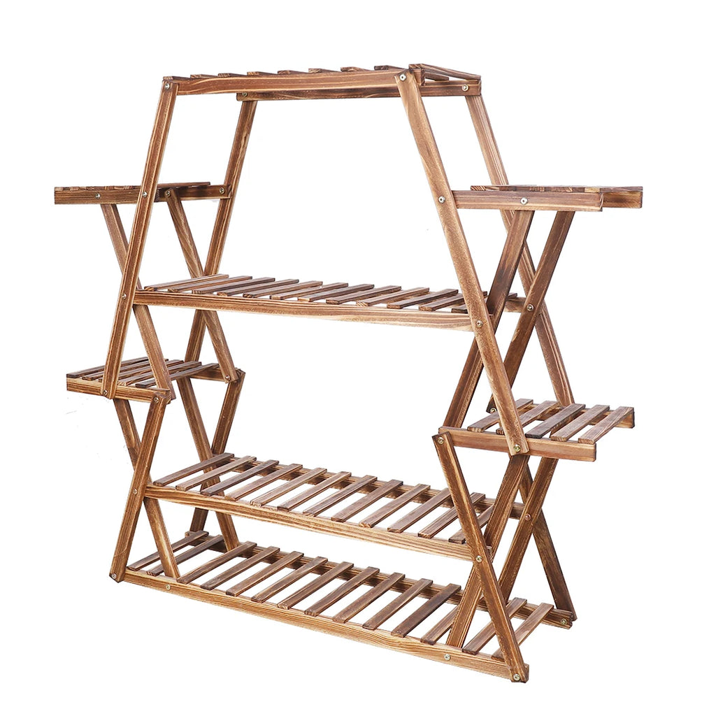 Large Wood Plant Stand Garden Shelves Flower Display Rack for Indoor Outdoor