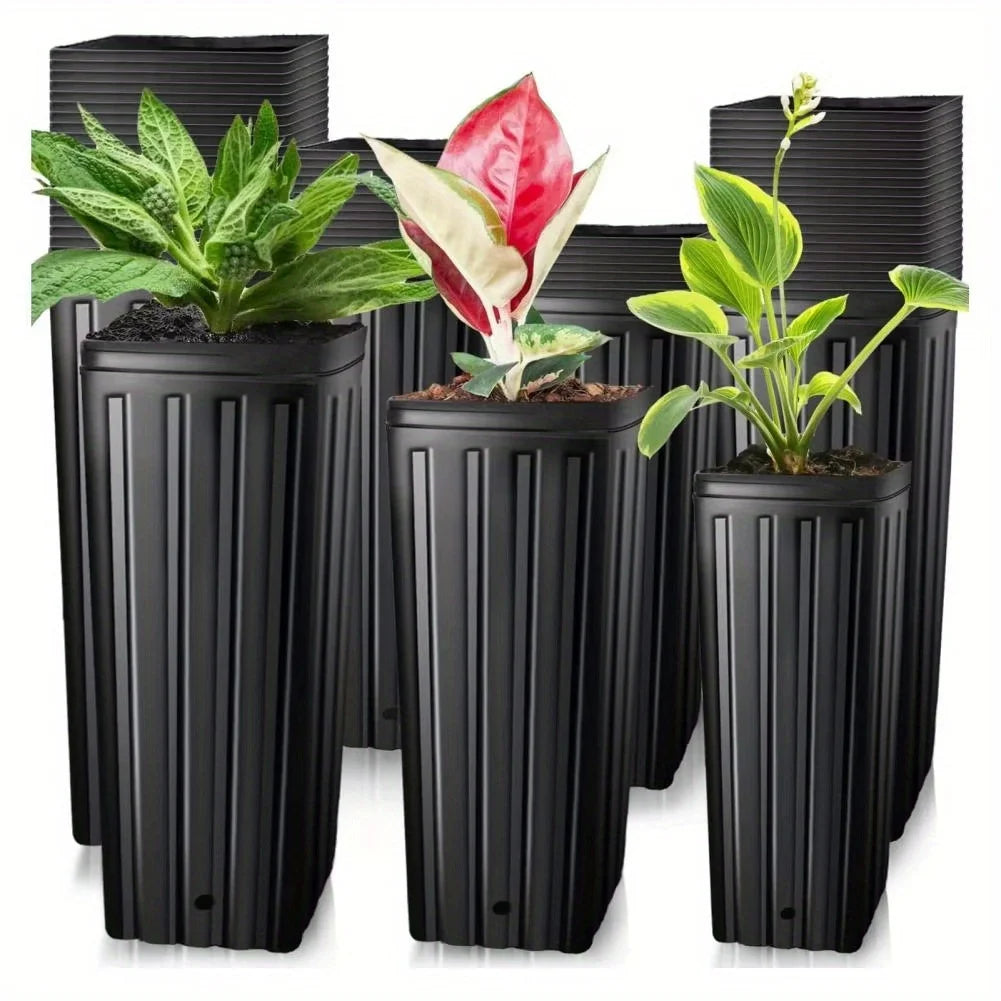 Deep Plant Nursery Pots With Drainage Holes Flower Germination Nursery Pot Seedling-Container Pots For Garden Accessories