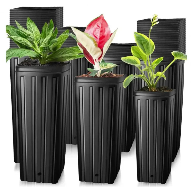 Deep Plant Nursery Pots With Drainage Holes Flower Germination Nursery Pot Seedling-Container Pots For Garden Accessories