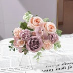 7 Heads Artificial Flowers Silk Peony Rose Hydrangea Bouquet Home Decorations Party Wedding Bride Fake Plants